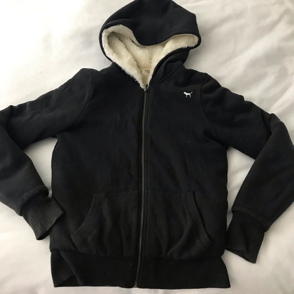 PINK VICTORIA’S SECRET Black Sweatshirt